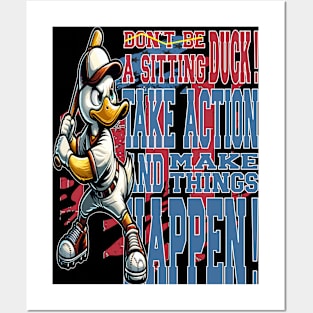 Duck Batter Up Posters and Art